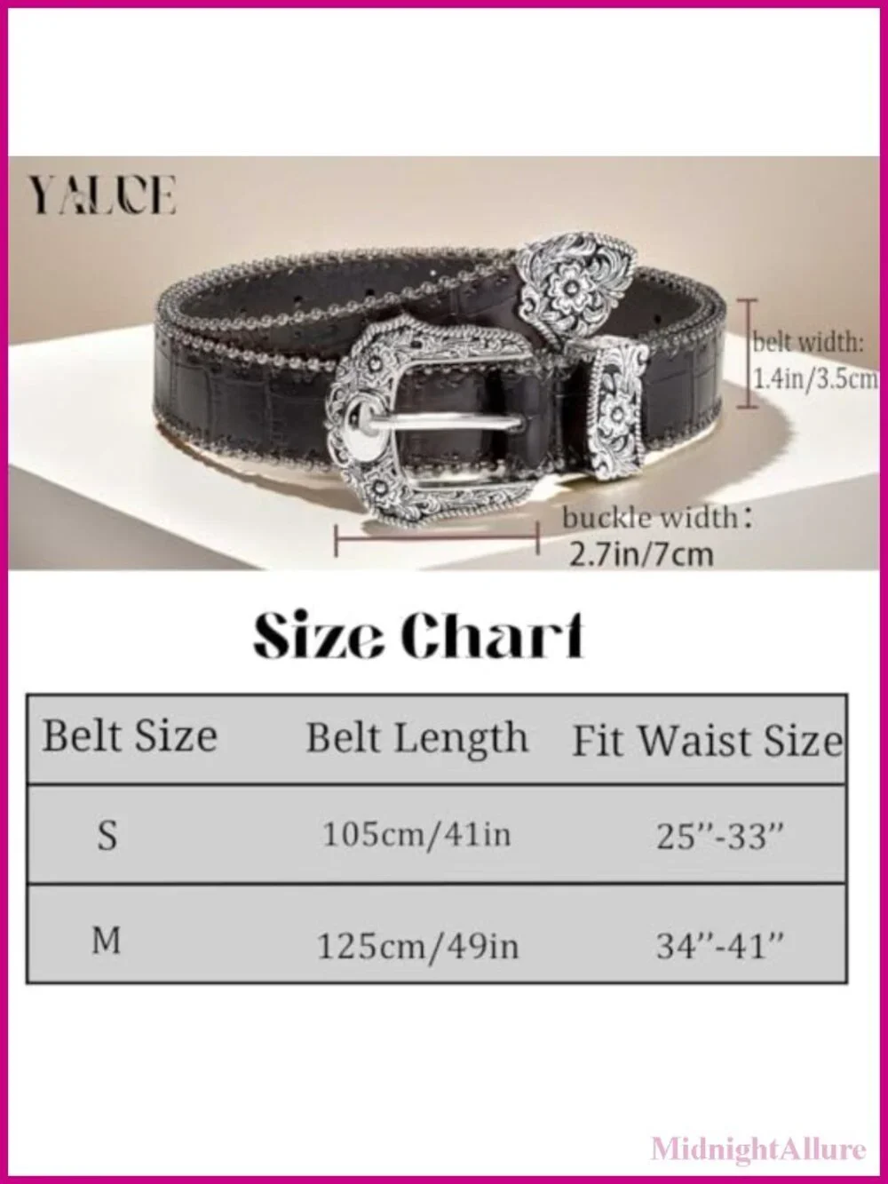 Western PU Leather Belt Adjustable Metal Buckle for Jeans